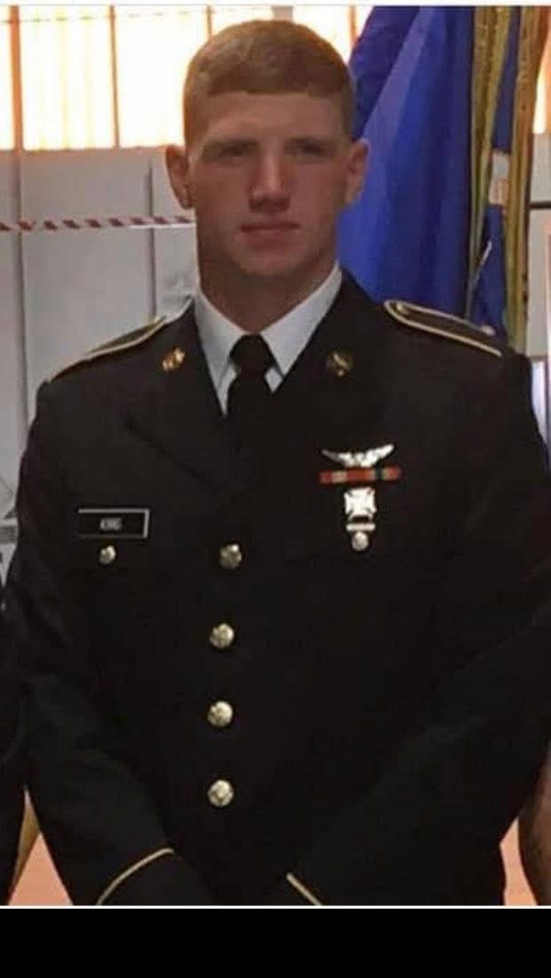 Active military service member in uniform
